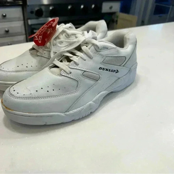 NEW DUNLOP Men’s Leather Low Court Sneakers White Size 12 NEW main image 6